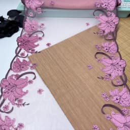 Bilateral Embroidered Lace Trim Net Embroidery Tulle Lace Fabric Mesh DIY Lace Sewing Fabric Bra Crafts for Lingerie Needle Work