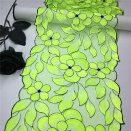 Bilateral Embroidered Lace Trim Net Embroidery Tulle Lace Fabric Mesh DIY Lace Sewing Fabric Bra Crafts for Lingerie Needle Work