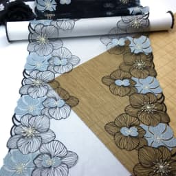 Bilateral Embroidered Lace Trim Net Embroidery Tulle Lace Fabric Mesh DIY Lace Sewing Fabric Bra Crafts for Lingerie Needle Work