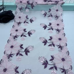 Bilateral Embroidered Lace Trim Net Embroidery Tulle Lace Fabric Mesh DIY Lace Sewing Fabric Bra Crafts for Lingerie Needle Work