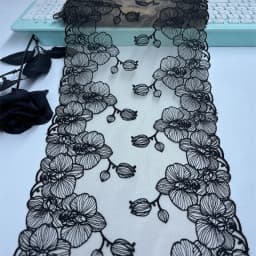 Bilateral Embroidered Lace Trim Net Embroidery Tulle Lace Fabric Mesh DIY Lace Sewing Fabric Bra Crafts for Lingerie Needle Work