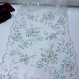 Bilateral Embroidered Lace Trim Net Embroidery Tulle Lace Fabric Mesh DIY Lace Sewing Fabric Bra Crafts for Lingerie Needle Work