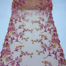 Bilateral Embroidered Lace Trim Net Embroidery Tulle Lace Fabric Mesh DIY Lace Sewing Fabric Bra Crafts for Lingerie Needle Work