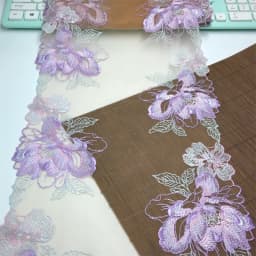 Bilateral Embroidered Lace Trim Net Embroidery Tulle Lace Fabric Mesh DIY Lace Sewing Fabric Bra Crafts for Lingerie Needle Work