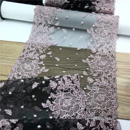Bilateral Embroidered Lace Trim Net Embroidery Tulle Lace Fabric Mesh DIY Lace Sewing Fabric Bra Crafts for Lingerie Needle Work