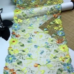 Bilateral Embroidered Lace Trim Net Embroidery Tulle Lace Fabric Mesh DIY Lace Sewing Fabric Bra Crafts for Lingerie Needle Work