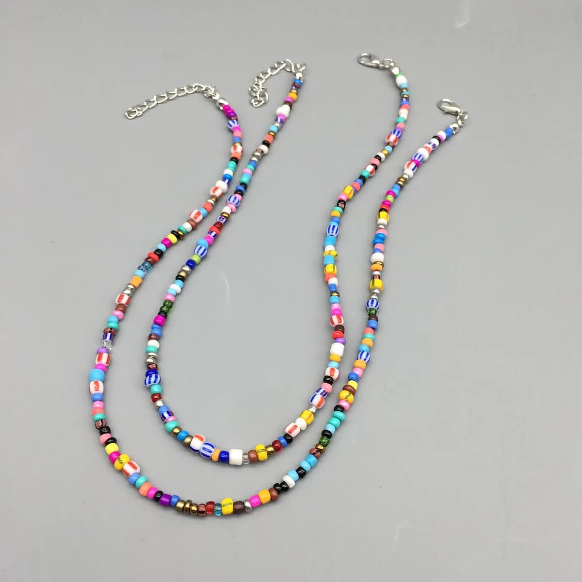 Multicolor Seed beads Choker Necklace For Women Girls Bohemia Trendy Multi Sizes Beads Short Necklace Women Jewelry For Beach