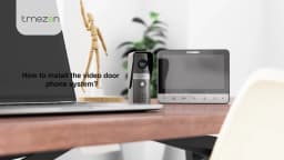 TMEZON Video Door Intercom Doorbell Intercom System, 7 Inch 1 Monitor 1 Camera Touch Button, Night Vision