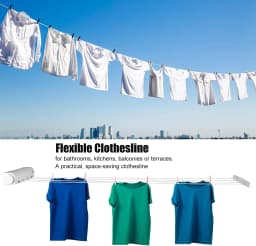 Retractable Laundry Hanger Telescopic Indoor Wall Mounted Clothes Line Drying Rack Clothesline for Bathroom Home Balconies