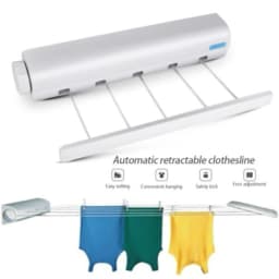 Retractable Laundry Hanger Telescopic Indoor Wall Mounted Clothes Line Drying Rack Clothesline for Bathroom Home Balconies