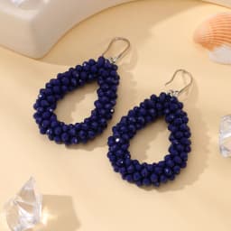 INKDEW New Fashion Water Drop Earrings for Women Faceted Beads Handmade Crystal Big Long Earrings Jewelry Vintage boho EA004