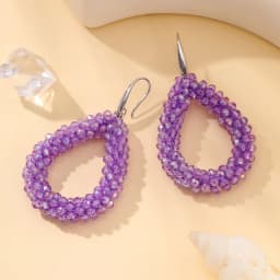 INKDEW New Fashion Water Drop Earrings for Women Faceted Beads Handmade Crystal Big Long Earrings Jewelry Vintage boho EA004
