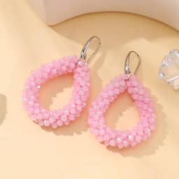 INKDEW New Fashion Water Drop Earrings for Women Faceted Beads Handmade Crystal Big Long Earrings Jewelry Vintage boho EA004