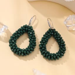 INKDEW New Fashion Water Drop Earrings for Women Faceted Beads Handmade Crystal Big Long Earrings Jewelry Vintage boho EA004