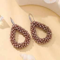 INKDEW New Fashion Water Drop Earrings for Women Faceted Beads Handmade Crystal Big Long Earrings Jewelry Vintage boho EA004
