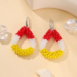 INKDEW New Fashion Water Drop Earrings for Women Faceted Beads Handmade Crystal Big Long Earrings Jewelry Vintage boho EA004