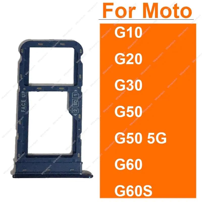 Sim Card Tray Slot Holder For Motorola Moto G10 G20 G30 G50 G60 G60S G50 5G Reader Card Socket Adapter Replacement Parts