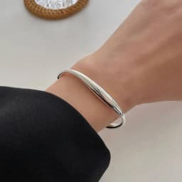 XIYANIKE Silver Color Geometry Double Side Love Heart Stitching Bracelet Femme Unique Design Luxury Jewelry Wholesale