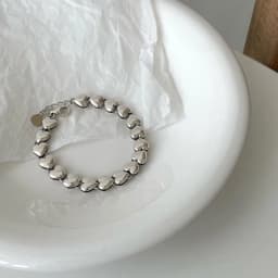 XIYANIKE Silver Color Geometry Double Side Love Heart Stitching Bracelet Femme Unique Design Luxury Jewelry Wholesale