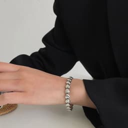 XIYANIKE Silver Color Geometry Double Side Love Heart Stitching Bracelet Femme Unique Design Luxury Jewelry Wholesale