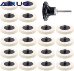 R-Type Compressed Wool Felt Disc Polishing Buffing Pads Wheels Grinding Abrasive Tools for Dremel 1/4" Shank