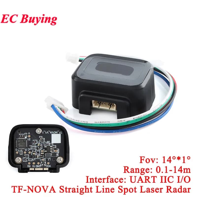 TF-NOVA Linear Spot Laser Radar UART IIC I/O 0.1m-14m Range Single Point Obstacle Avoidance Straight Line Pattern Laser Beam