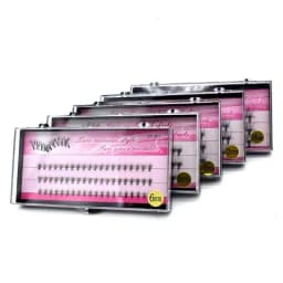 60pcs Individual Cluster Eye Lashes Professional Makeup Grafting Fake False Eyelashes for Eyelash Extensions False Eyelashes Tab