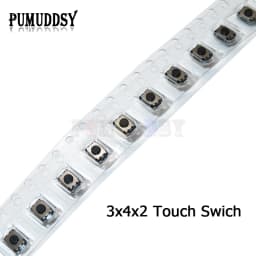50PCS 3*4*2mm button switch 2PIN Patch touch switch SMD switch 3x4x2mm BXV