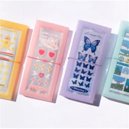 Jelly Pure Color 30 Pcs PP Sheets Photo Booth Album for 2x6 Inch Photo Strips Stickers Bookmarks Collection Book Album
