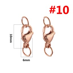 20Pcs Stainless Steel Gold with Jump Ring Lobster Clasp Claw Clasps for Bracelet Necklace Chain Diy Jewelry Making Supplies