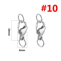 20Pcs Stainless Steel Gold with Jump Ring Lobster Clasp Claw Clasps for Bracelet Necklace Chain Diy Jewelry Making Supplies