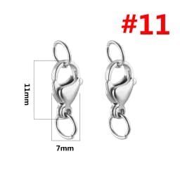 20Pcs Stainless Steel Gold with Jump Ring Lobster Clasp Claw Clasps for Bracelet Necklace Chain Diy Jewelry Making Supplies