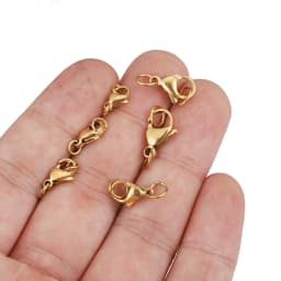 20Pcs Stainless Steel Gold with Jump Ring Lobster Clasp Claw Clasps for Bracelet Necklace Chain Diy Jewelry Making Supplies