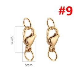 20Pcs Stainless Steel Gold with Jump Ring Lobster Clasp Claw Clasps for Bracelet Necklace Chain Diy Jewelry Making Supplies