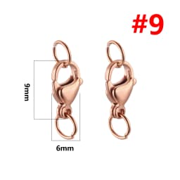 20Pcs Stainless Steel Gold with Jump Ring Lobster Clasp Claw Clasps for Bracelet Necklace Chain Diy Jewelry Making Supplies