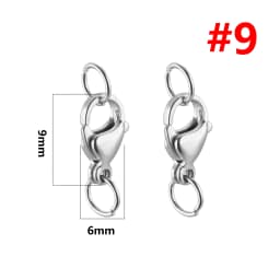 20Pcs Stainless Steel Gold with Jump Ring Lobster Clasp Claw Clasps for Bracelet Necklace Chain Diy Jewelry Making Supplies