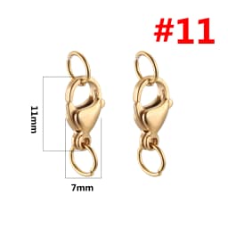 20Pcs Stainless Steel Gold with Jump Ring Lobster Clasp Claw Clasps for Bracelet Necklace Chain Diy Jewelry Making Supplies