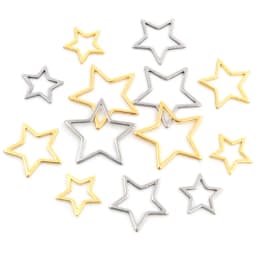 20pcs 3 Size Stars Charm Gold Stainless Steel Pendant Open Bezels Hollow Pressed Resin Frame Mold Bezel DIY Jewelry Making