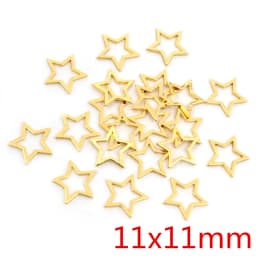 20pcs 3 Size Stars Charm Gold Stainless Steel Pendant Open Bezels Hollow Pressed Resin Frame Mold Bezel DIY Jewelry Making
