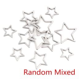 20pcs 3 Size Stars Charm Gold Stainless Steel Pendant Open Bezels Hollow Pressed Resin Frame Mold Bezel DIY Jewelry Making