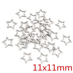 20pcs 3 Size Stars Charm Gold Stainless Steel Pendant Open Bezels Hollow Pressed Resin Frame Mold Bezel DIY Jewelry Making
