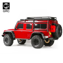 GRC1/10 Side Skirt Skid Plates Metal Chequered Decorative Diamond Sheets for Traxxas TRX4 Defender Body Shell Upgrade parts