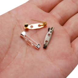 50pcs/lot 15 20 25 30 35 40mm Metal Safety Brooch Clip Base Pins Blank Bases Settings Brooch For DIY Jewelry Making Supplies