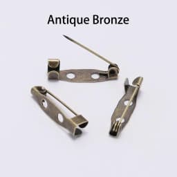 50pcs/lot 15 20 25 30 35 40mm Metal Safety Brooch Clip Base Pins Blank Bases Settings Brooch For DIY Jewelry Making Supplies