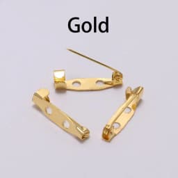 50pcs/lot 15 20 25 30 35 40mm Metal Safety Brooch Clip Base Pins Blank Bases Settings Brooch For DIY Jewelry Making Supplies