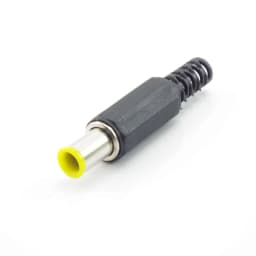 6.5mm x 4.4mm DC male Power Connector plug jack Adapter with 1.3mm Pin connector Yellow head 6.5 4.4 Male Welding Audio DIY a1