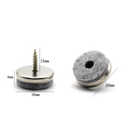 Furniture Felt Glides 18/20/22/24/28mm With Screw For Home Furniture Chair Glider Set Floor Protection Accessories