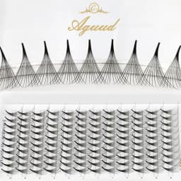 AGUUD Lashes Premade Narrow Fans 3D/5D/6D/8D/10D/12D Thin Stem Pointy Base Russian Volume Fan Eyelash Extensions Faux Mink