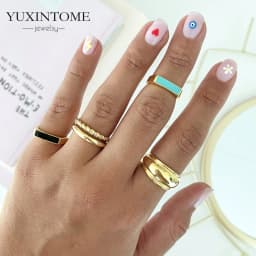 24K Gold-Plated /Silver Enamel Ring Slim Round Women Luxury Green /Purple/Pink Zircon CZ Rings Wedding Anniversary Fine Jewelry