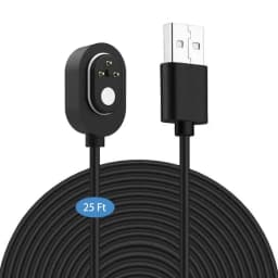 25ft/7.6m Weatherproof Outdoor Charging Cable for Arlo Ultra/Ultra 2/Pro 3/Pro 4/Go 2/PRO 5S(Black)